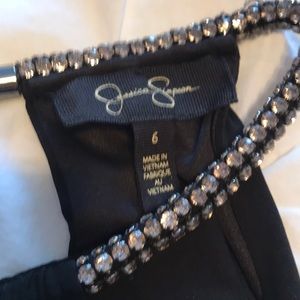 Jessica Simpson size 6 black jeweled collar dress